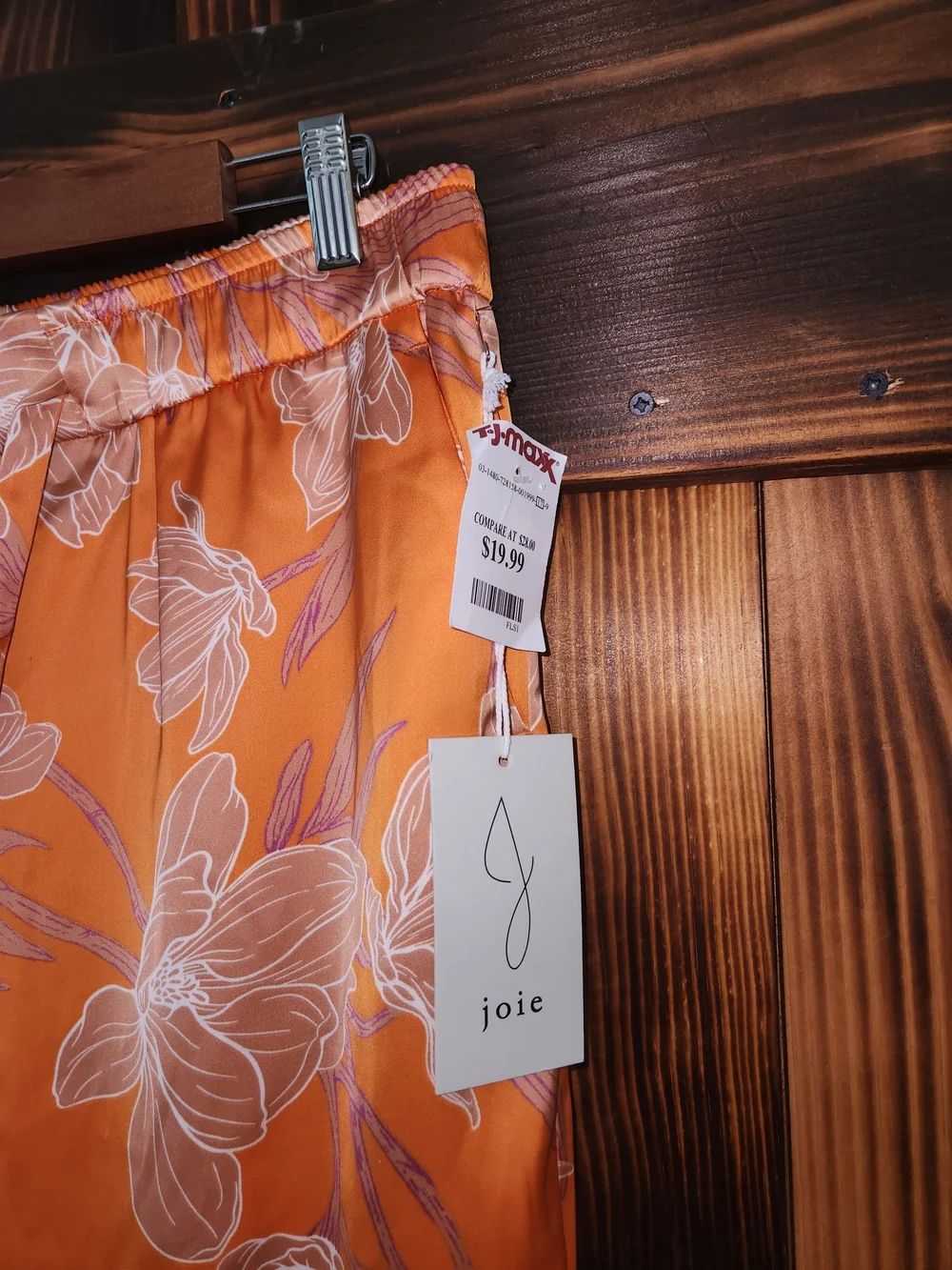 Joie Orange Floral Wide-Leg Men's Pants
